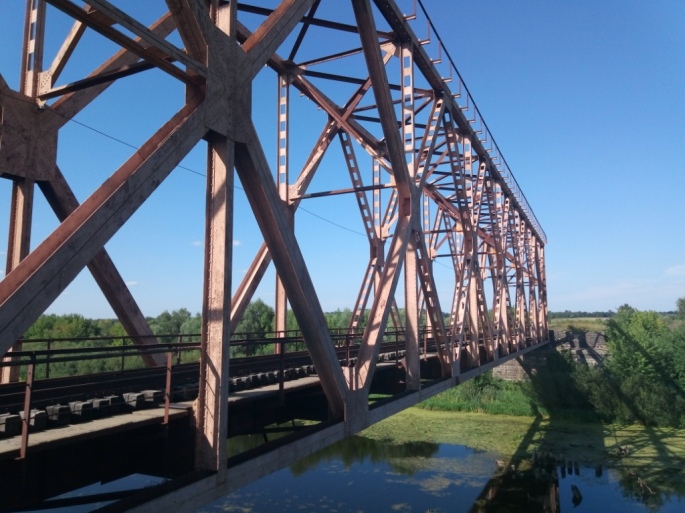 Жд мост в Ворожбе. Река Вир